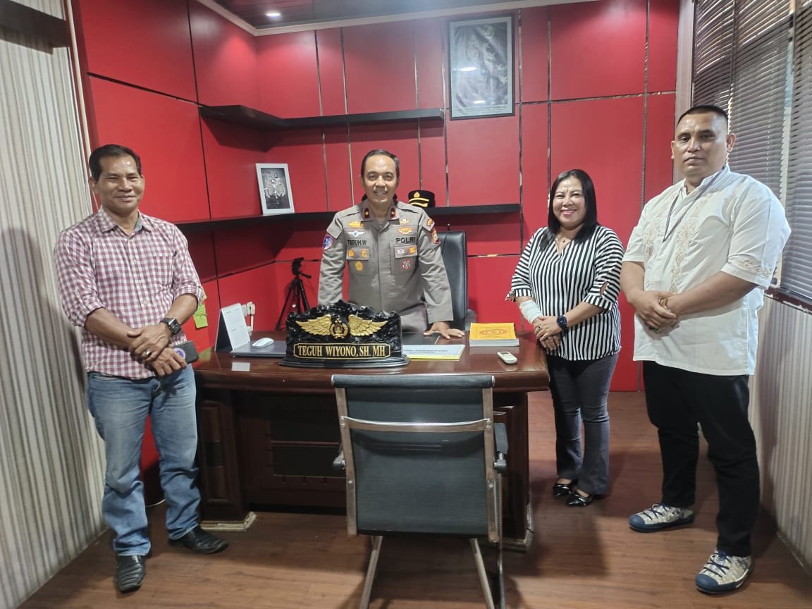 Pengurus LPK-RI BAI beraudiensi dengan Kapolsek Tualang Teguh Wiyono, SH. MH.