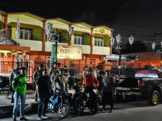 Polisi Tualang mengamankan motor trondol saat penertiban balap liar di Perawang