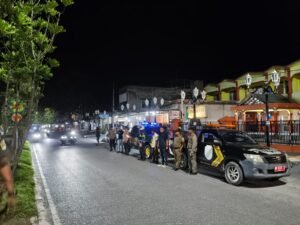 Polisi Tualang mengamankan motor trondol saat penertiban balap liar di Perawang