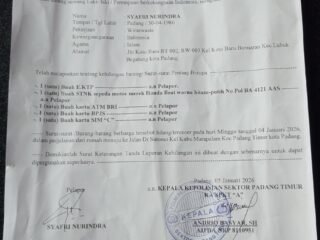 Warga Padang Kehilangan Dompet Berisi Dokumen Penting