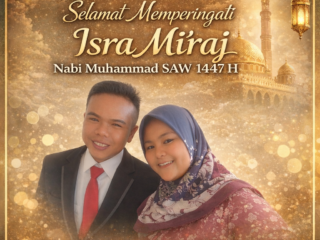Poster ucapan Selamat Memperingati Isra Mi’raj Nabi Muhammad SAW dari macansumatra.com