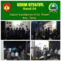 Patroli siskamling Babinsa Teras di Desa Kopen Boyolali