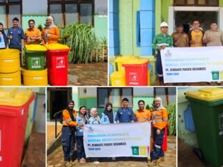 PT Stargate Pasific Resources Salurkan Bantuan Tempat Sampah untuk Puskesmas Langgikima