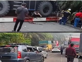 Kecelakaan Truk Bukit Baling Lumpuhkan Lintas Timur Jambi–Riau, Antrean Mengular 14 JamLumpuh Total 14 Jam Lebih