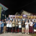 Tim Surya Bakti merayakan kemenangan usai menjadi juara kategori putra Kejuaraan Bola Voli Padang 2026.