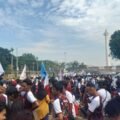 Massa PUK SPSI RTMM berkumpul di Monas dalam perayaan May Day