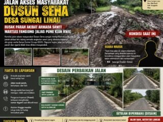 Akses Lumpuh! Jalan Dusun Sena Rusak Parah Diduga Akibat Armada Sawit