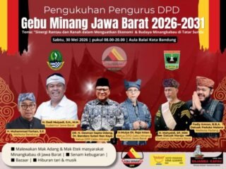 Gebu Minang Jabar Siap Gelar Pengukuhan Pengurus Periode 2026-2031
