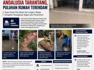 Banjir dan Longsor Terjang Komplek Andalusia Tarantang, Puluhan Rumah Warga Terendam