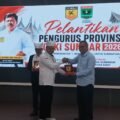 Andre Rosiade menghadiri pelantikan Pengurus FORKI Sumbar 2026 di Auditorium Gubernur Sumbar.
