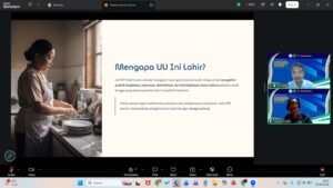 Dr. Franky Ariyadi menjelaskan latar belakang perlindungan hukum bagi Pekerja Rumah Tangga dalam Webinar Nasional MHI.