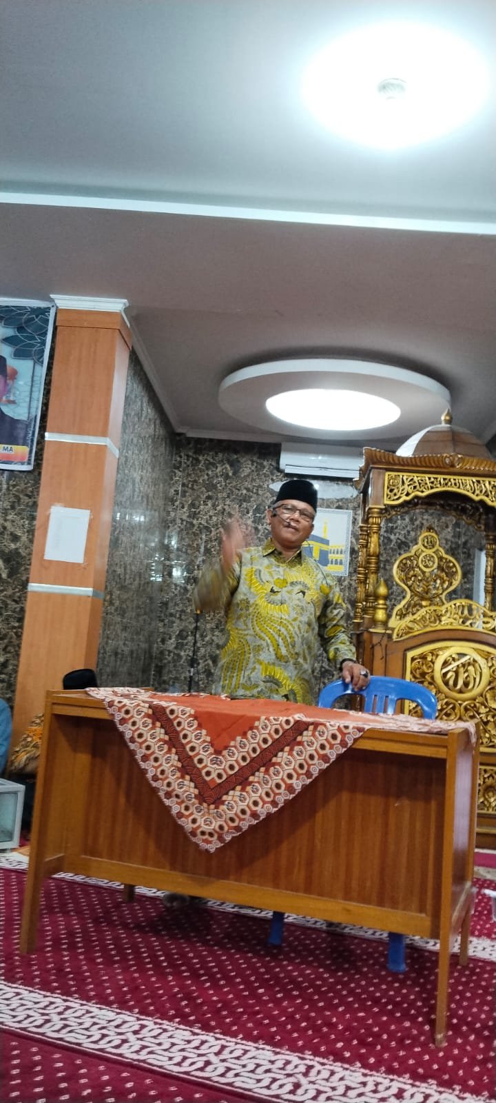 Kepala Kemenag Kota Padang Dr. H. Yasril meluncurkan Program Inovasi Sahabat Jamaah di Masjid Baiturrahman Lubuk Kilangan.