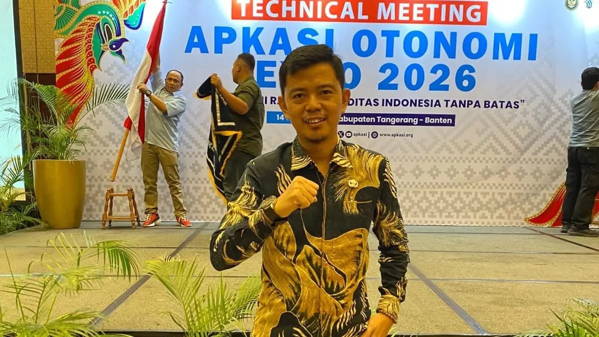 Kepala DPMPTSP Pesisir Selatan Ahmad Hidayat menghadiri Technical Meeting Apkasi Otonomi Expo 2026 di ICE BSD Tangerang.