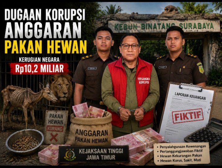 Eks Dirut Kebun Binatang Surabaya Jadi Tersangka, Dugaan Korupsi Anggaran Pakan Hewan Rugikan Negara Rp10,2 Miliar