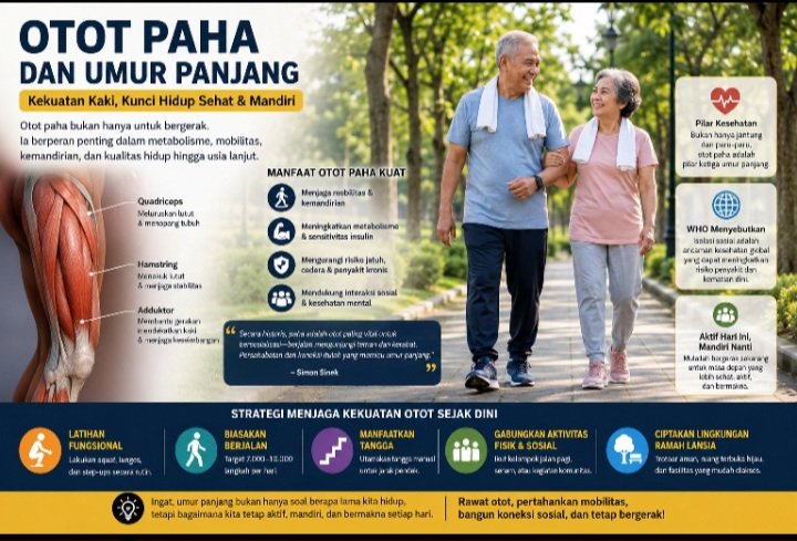 Otot paha kuat mendukung mobilitas dan umur panjang