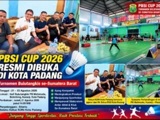 Hari Pertama PBSI Cup 2026 Berlangsung Meriah, Sejumlah Pengurus KONI dan PBSI Kota Padang Hadir