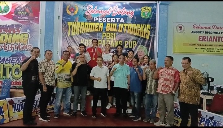 PBSI Kota Padang Cup Penutupan PBSI Kota Padang Cup 2026 di Hall Datuak Belimbing