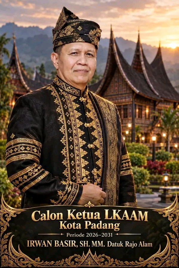 Irwan Basir SH MM Dt Rajo Alam calon Ketua LKAAM Kota Padang 2026-2031