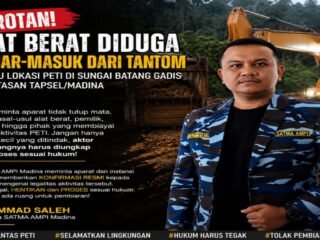 DIDUGA ADA MOBILISASI ALAT BERAT KE KAWASAN PETI BATANG GADIS, SATMA AMPI MADINA: APARAT JANGAN TUNGGU VIRAL BARU BERTINDAK