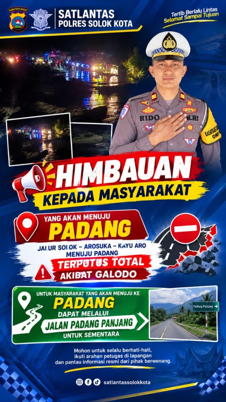 Galodo menerjang kompleks Kantor Bupati Solok