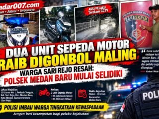 Dua Unit Sepeda Motor Raib Di Gondol Maling, Warga Sari Rejo Resah: Polsek Medan Baru Mulai Selidiki