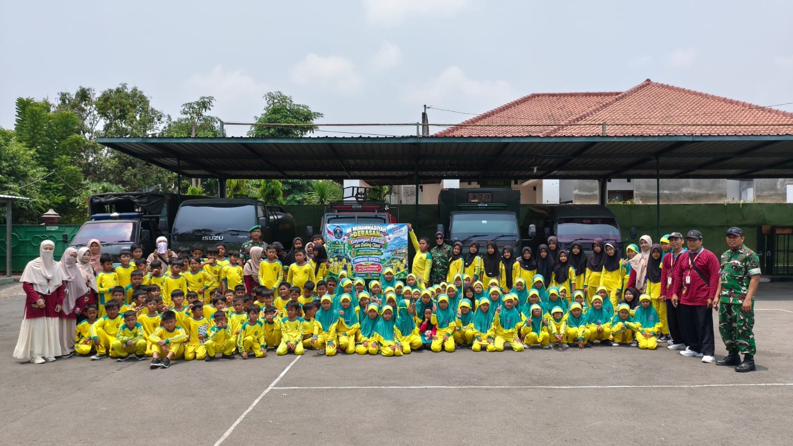 Belajar Jadi Tentara Sambil Bermain, 145 Siswa Muhamadiyah Drasan Serbu Makodim 0724/Boyolali